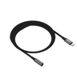 S-Link Armor Fc-01 15Cm Type-C To F Aux Örgülü Metal Başlıklı Siyah Ses Kablosu (Kdo)