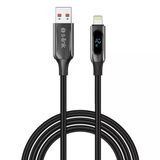 S-Link Armor Led Ul-012 12W 1 Metre Usb To Lightning Pd Örgülü Led Başlıklı Siyah Hızlı Şarj Kablosu