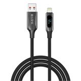 S-Link Armor Led Ul-012 12W 1M Usb To Lightning Pd Örgülü Led Başlıklı Siyah Hızlı Şarj Kablosu (Kdo)