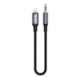 S-Link Armor Ml-01 1.2M Lightning To M Aux Örgülü Metal Başlıklı Siyah Ses Kablosu (Kdo)
