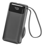 S-Link G360 10000Mah Pd35w+Magsafe 15W Type-C Kablolu Siyah Lcd Taşınabilir Powerbank