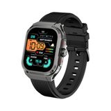 S-Lınk Glowy W30, Siyah, Dafit Uyumlu, Bluetooth, 1.96" Amoled Ekran, 500MAH Batarya, Adım Sayar, Nabız Sensörü, Sesli Görüşme, Tansiyon Ölçümü Akıllı Saat.