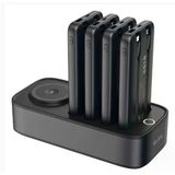 S-Link Ip-Ds40 4 Adet 10000Mah Powerbank Li 15W Kablosuz Şarj Siyah Taşınabilir Şarj İstasyonu