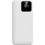 S-Link IP-G16L 10000MAH PD20W Type-C+Lightning Kablolu Beyaz LCD Taşınabilir Pil Şarj Cihazı Powerbank