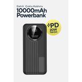 S-Link IP-G210 10000MAH PD20W+QC3.0 Dahili Kablolu Siyah LCD Taşınabilir Pil Şarj Cihazı Powerbank