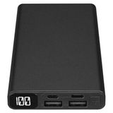S-Lınk Ip-K27 Powerbank Lcd 10000Mah 2X Usb + Type-C Metal Kasa Siyah Lcd Ekranlı Taşınabilir Güç İstasyonu