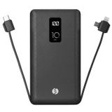 S-Link IP-T100C 10000 mAh Lightning+Micro+Type C Kablolu Siyah Powerbank