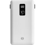 S-Link İp-T100C 10000Mah Lightning+Micro+Type C Kablolu Powerbank Beyaz Lcdli - Siyah