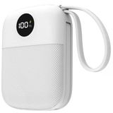 S-Link Mp110 10000Mah Pd22.5w Type-C+Lightning Kablolu Beyaz Pil Şarj Cihazı Powerbank