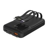 S-Lınk P104 10000Mah Prm Dahili Kablolu Hsc22.5w+Pd20w Siyah Lcd Taşınabilir Pil Şarj Cihazı Powerbank