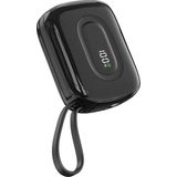 S-Link P20M 10000MAH PD20W Type-C Kablolu Siyah LCD Taşınabilir Pil Şarj Cihazı Powerbank