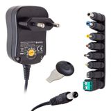 S-Link SL-128C 3 Volt - 12 Volt 8 Uçlu Switch Mode Plastik Kasa Adaptör