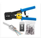 S-Link SL-830W Yeni Nesil Pense+50 Adet Yeni Nesil Cat6 Jak 8P8C/RJ-45, 6P4C/RJ11 - Beyaz