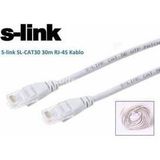 S-Link SL-CAT6030 0.30 mt Gri Ağ Kablosu