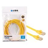 S-Link Sl-Cat605ye Cat6 5 Metre Rj45 Patch Network Ethernet İnternet Kablosu Jack Soketleri Takılı Hazır Kablo