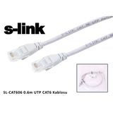 S-Link Sl-Cat606 Cat6 0.60Mt Gri Utp Patch Kablo (Kdo)