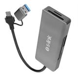 S-link SL-CR51 TypeC ve USB3.0 CF, SD, M2, Micro SD, MS 5 in 1 Metal Kart Okuyucu (KDO)