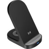 S-Link SL-CW05 Mobil Telefon Uyumlu 15W LED Logo Prm Siyah Kablosuz Şarj Cihazı - 001-Renkli