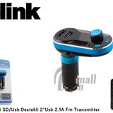 S-link SL-FM66 SD/Usb Destekli + 2.1A Usb Şarj Portlu Fm Transmitter