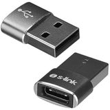 S-Link SL-TA28M Otg Çevirici Type-C Dişi To USB Erkek Metal Gövdeli (2818) - Renkli
