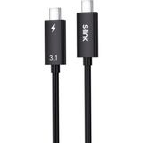 S-link SL-TC301 Thunderbolt 3.0 1m 4k 60Hz PD100W TypeC to TypeC 40Gbps Hızlı Data Kablosu - Siyah