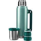 S-LINK SL-TM13 Yeşil Kumlama Boya 750ML Iç 304 Plastik Kulp Ve Portatif Paslanmaz Çelik Termos Kupa