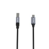 S-Link SL-U2004 Type-C to USB-B Yazıcı Kablosu, 1.5 Metre USB C Metal Başlıklı Siyah Printer Kablo, USB-C Laptop MacBook PC ile USB-B Yazıcı Tarayıcı Fotokopi Bağlantı Kablosu, 480Mbps Veri Aktarım