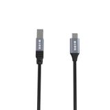 S-Link SL-U2004 Type-C to USB-B Yazıcı Kablosu, 1.5 Metre USB C Metal Başlıklı Siyah Printer Kablo, USB-C Laptop MacBook PC ile USB-B Yazıcı Tarayıcı Fotokopi Bağlantı Kablosu, 480Mbps Veri Aktarım