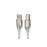 S-LINK SL-U2007 7 Metre USB2.0 Yazıcı Kablosu Şeffaf Kalın Örgülü Yazıcı Ve Tarayıcı Bağlantı Kablos