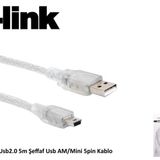 S-Link SL-UK55 5 mt Mini USB Kablosu