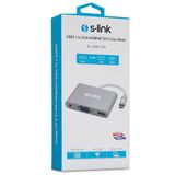 S-Link SL-USB-C58 USB3.1 Metal To VGA+HDMI4K-2K+3. S-Link SL-USB-C58 USB3.1 Metal To VGA+HDMI4K-2K+3.5Jac Çevirici