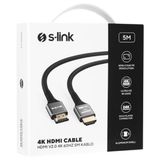 S-Link Slx-Hd4K05 19+1 Hdmi To Hdmi 5 Metre Metal V2.0 4K (4096-2160) 60Hz Kablo