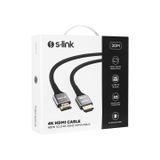 S-Lınk SLX-HD4K30 30 mt Metal V2.0 4K (4096*2160) 30Hz HDMI Kablo