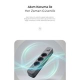 S-LINK SPG03U 1,5m 2 Usb + 1type C 750 Joule 3 Lu Akım Korumalı Prız Koyu Grı