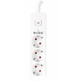 S-Link SPG301S 1.5 m 3x1.5 mm 100 Bakır 750 Joule 3'lü Anahtarlı Akım Korumalı Priz