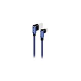 S-LINK SW-C657 3A - 15cm İPhone Lightning Lacivert Kılıflı Metal -L- Kablo