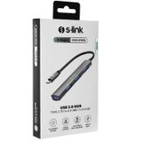 S-Link Sw-U324 3-Usb2.0, 1-Usb3.0 Type-C Metal Usb Hub (Kdo)