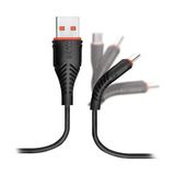 S-link Swapp SW-C595 1.2 mt 3A Micro USB Siyah Şarj Kablosu