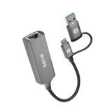 S-Link Swv-Usbc029 Gri Metal Type-C + Usb3.0 Çeviricili 10/100/1000Mbps Adaptör, Usb3.0 Ethernet Çevirici, Type C Ethernet Çevirici