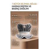 S Lumbar Ergonomik Bel Destekli Oturma Minderi - Ortopedik Petek Dokulu Nefes Alan Bel Koruyucu Ofis Koltuk Minderi