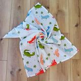S-Mall Müslin Bebek Battaniyesi - Dinazor -%100 Pamuk -75x85 cm