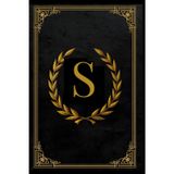 S Monogram Notebook: Elegant Black Journal for Writing, Notes & Daily Use: Classic Black Monogrammed Notebook • 120 Lined Pages • Minimalist Cover • Perfect for Work, School & Personal Journaling