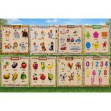 S-Online Ahşap+Eva Eğitici Bultak Yapboz Puzzle 8'li Set Montessori Zeka ve Motor Beceri Geliştirici Oyuncak