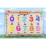 S-Online Eva Eğitici Bul Tak Puzzle Sayılar Montessori Zeka ve Motor Beceri Geliştirici Oyuncak