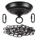 S SANGLE SOPFFY Vingage Gölgelik Kiti ve Avize Işık Armatürü Zinciri, Avize veya Swag Işık Armatürleri için, Maksimum Ağırlık 22,7 kg, 1,8 m, Ağır İş, 5 inç Çap, Siyah