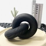 S-SNAIL-OO 2-Bağlantı Ahşap Zincir Bağlantı Dekor Ahşap Düğüm Dekoru, Ev Rafı Dekor El Oyması Boho Boncuk, Yatak Odası, Oturma Odası, Sehpa Dekoru, Siyah Dekor için Uygundur