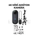 S Spiface 4K Mini Wifi Aksiyon Kamera – Spiface Su Geçirmez Kılıf, Boyun Askılı, Koşu Bisiklet Vlog