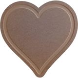 s.tkoleksiyonhobiantika Mdf Kalp Şekilli Supla, Tabak Altlığı - Sofra Aksesuarı - 35 x 35 cm - Ahşap