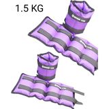 S ZEYREK 1,5 kg x 2 adet toplam 3 kg mor El Ayak Bilek Kas Güçlendiriçi Ağırlık Seti