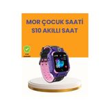 S10 Mor Akıllı Çocuk Saati Konum Takip ve Güvenlik Özellikli